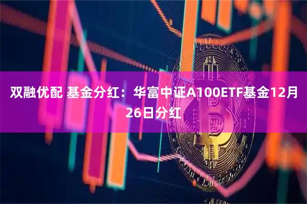 双融优配 基金分红：华富中证A100ETF基金12月26日分红