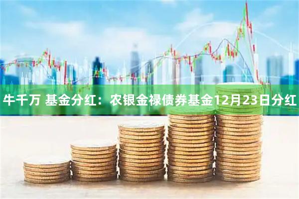 牛千万 基金分红：农银金禄债券基金12月23日分红